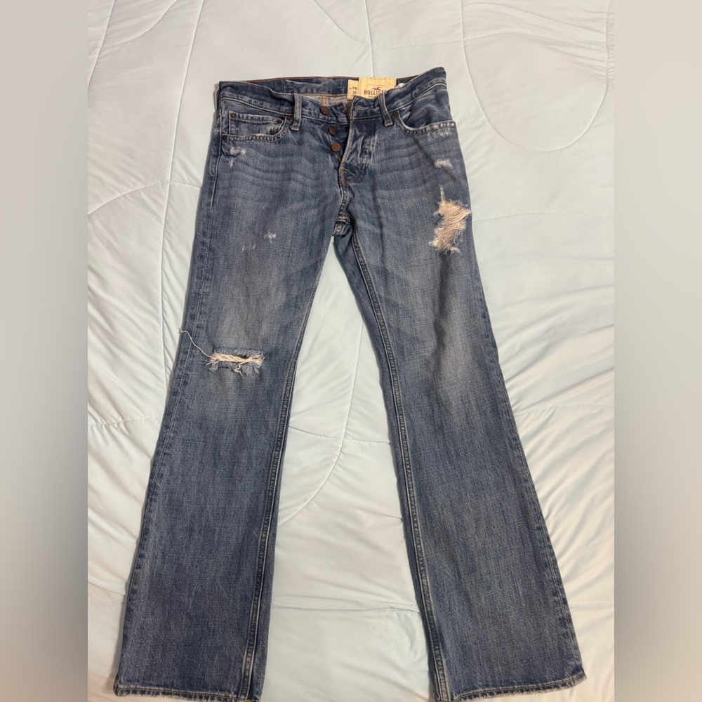 Hollister Distressed Denim Flare Jeans